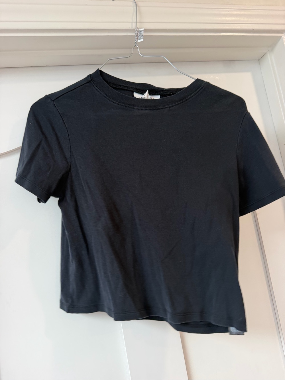 Topshop Black Short Sleeve Crewneck Tee